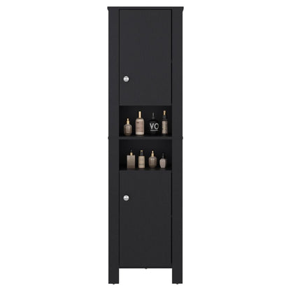 Mueble  Auxiliar para Baño Vanes, Wengue, con espacio para objetos decorativos