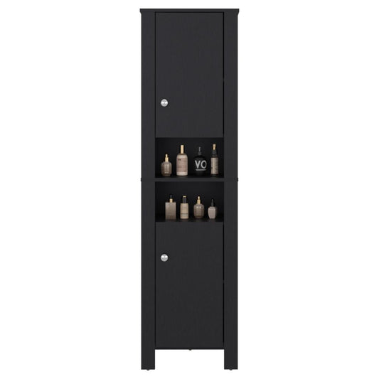 Mueble  Auxiliar para Baño Vanes, Wengue, con espacio para objetos decorativos