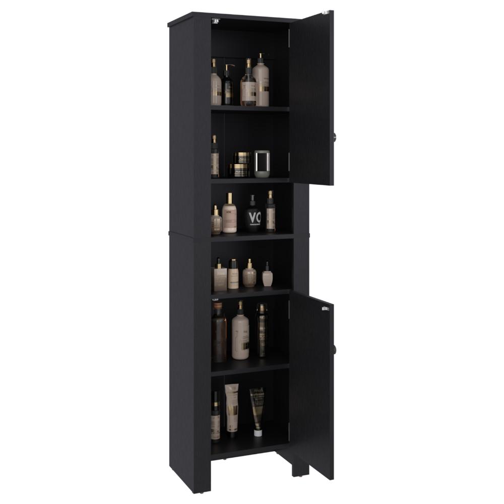 Mueble  Auxiliar para Baño Vanes, Wengue, con espacio para objetos decorativos