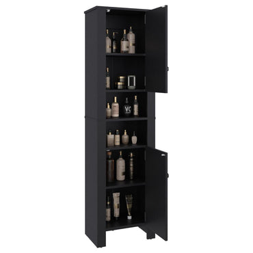Mueble  Auxiliar para Baño Vanes, Wengue, con espacio para objetos decorativos