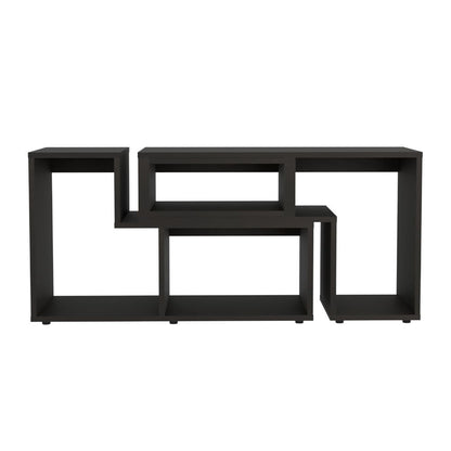 Rack Tv Ascher 40" Extensible Negro, Con Varios Entrepaños