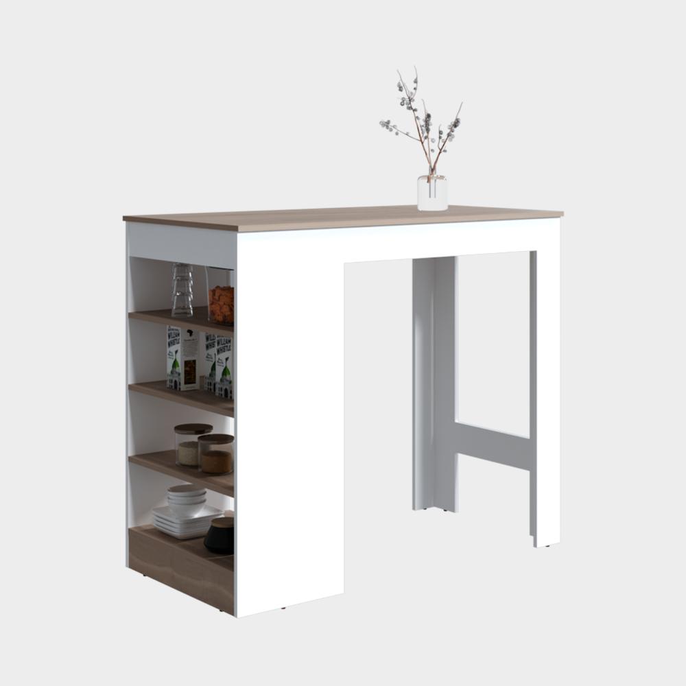 Barra Auxiliar de Cocina Greer, Blanco Duqueza y Bardolino, con espacio para ubicar objetos de cocina (vista 2)
