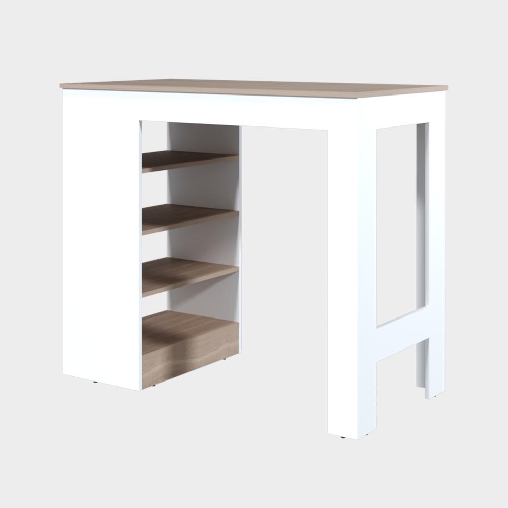 Barra Auxiliar de Cocina Greer, Blanco Duqueza y Bardolino, con espacio para ubicar objetos de cocina (vista 4)