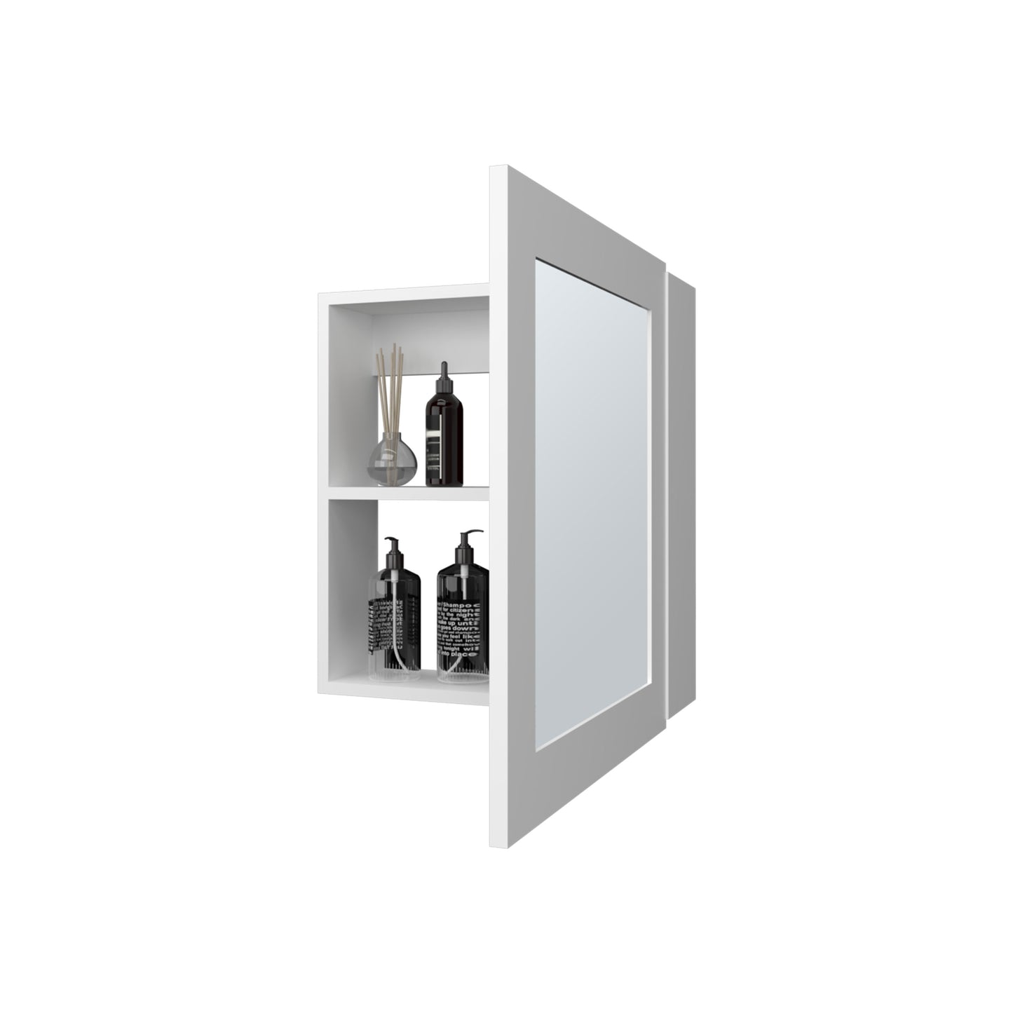 Botiquin  Con Una Puerta  Con Espejo, FM Furniture, Blanco