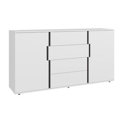 Mesa Auxiliar Recibidor Bisbee, Blanco Duqueza y Plomo, Con amplio espacio y Diseño moderno