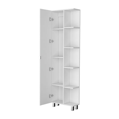 Estante Organizador Baño Nueve Repisas, FM Furniture, Blanco