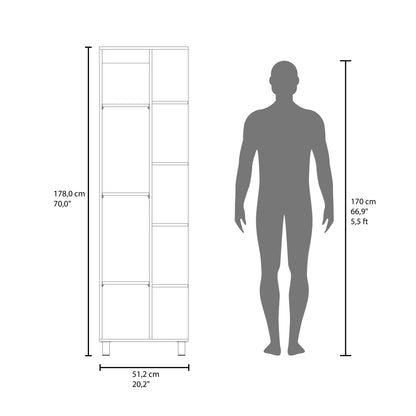 Estante Organizador Baño Nueve Repisas, FM Furniture, Blanco