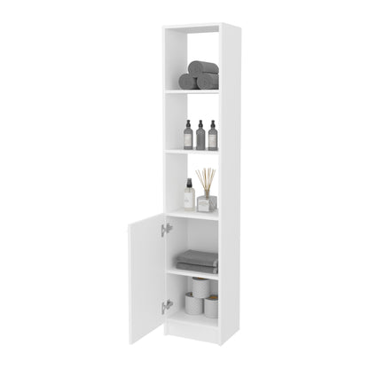 Estante Organizador Baño Una Puerta , FM Furniture, Blanco