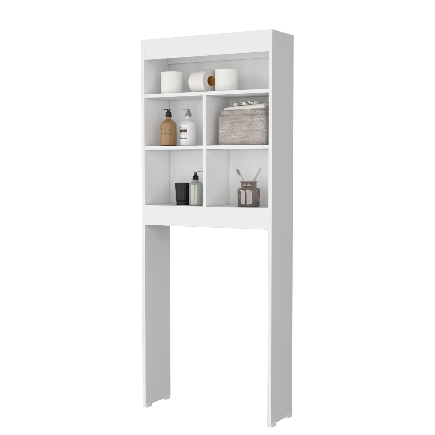 Estante Wc Cinco Repisas, FM Furniture, Blanco
