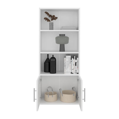 Biblioteca Eco Joy, Blanco, con dos puertas abatibles