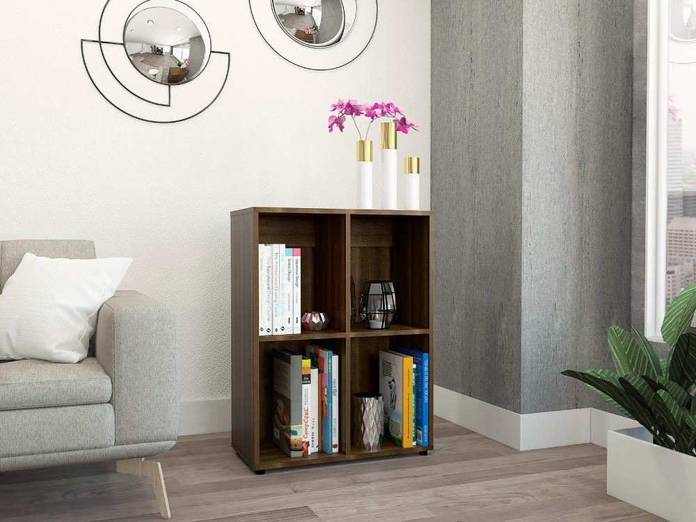 Biblioteca Etto, Cobre, con entrepaños para ubicar objetos decorativos