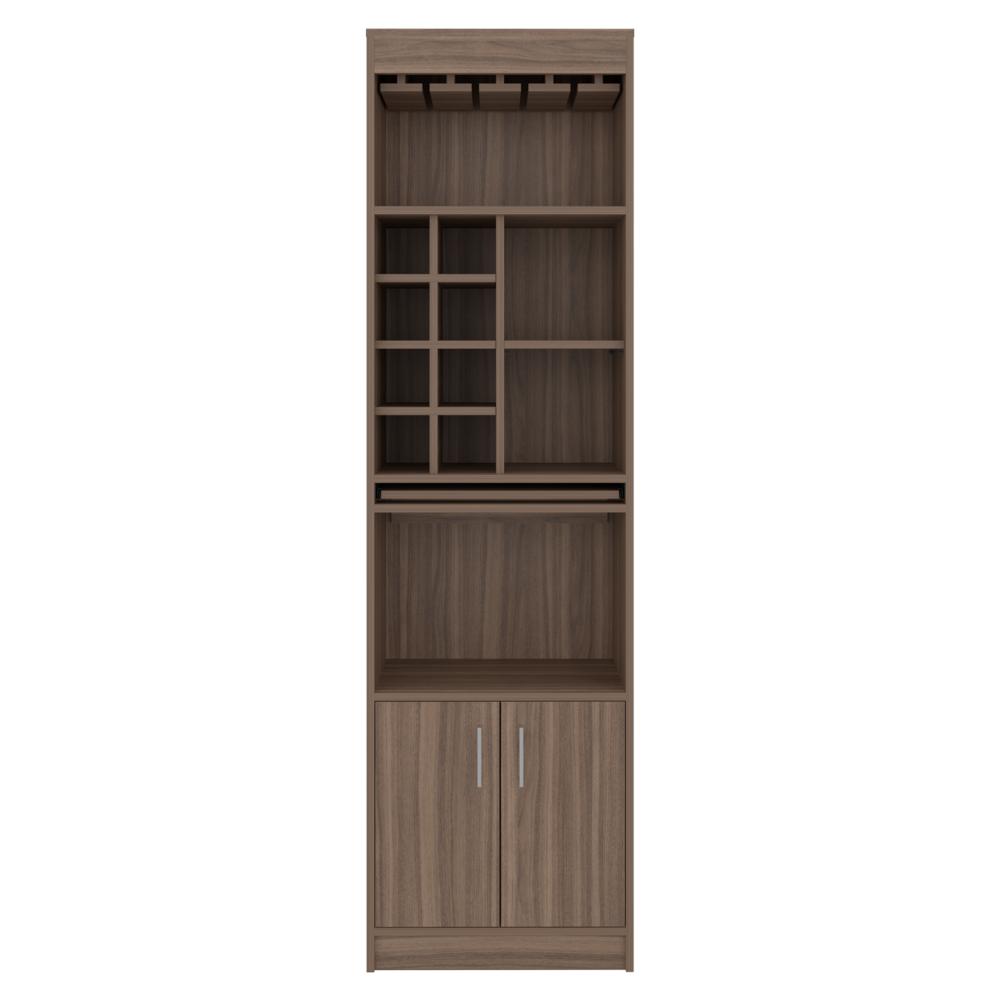 Bar Alto Ocho Botelleros Repisa Extensible Fm-011O  Café Oscuro