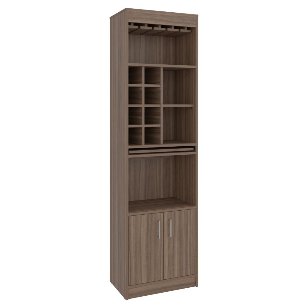 Bar Alto Ocho Botelleros Repisa Extensible Fm-011O  Café Oscuro