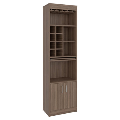 Bar Alto Ocho Botelleros Repisa Extensible Fm-011O  Café Oscuro