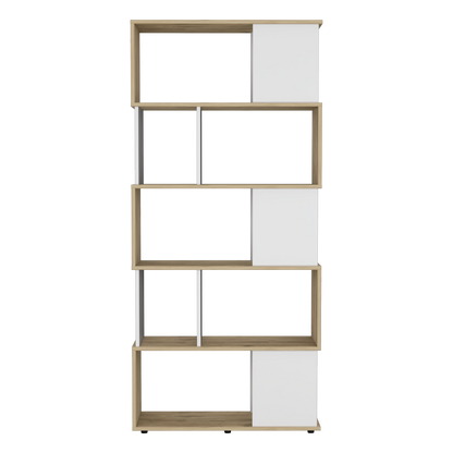 Biblioteca Noah, Macadamia y Blanco Vainilla, con Variedad de Entrepaños
