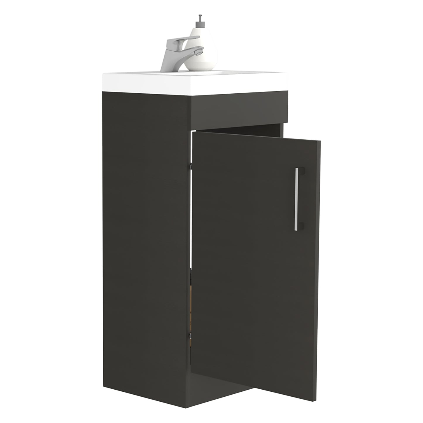 Mueble Vanitorio Una Puerta, FM Furniture 005N, Negro
