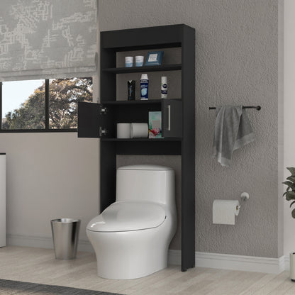 Optimizador De Baño Con Dos Puertas, FM Furniture 008N, Negro