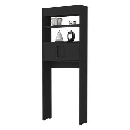Optimizador De Baño Con Dos Puertas, FM Furniture 008N, Negro