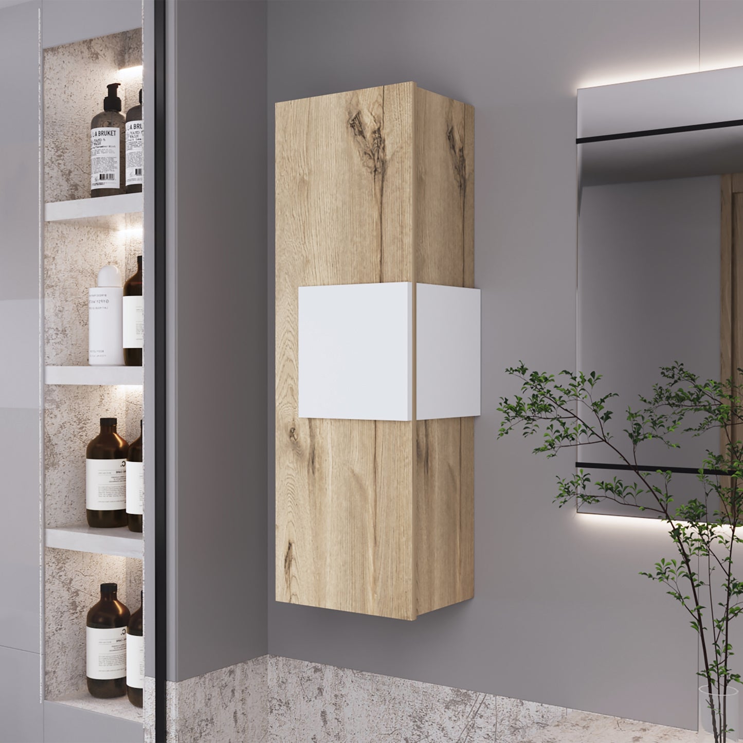 Optimizador De Baño, FM Furniture 009C, Cafe Claro