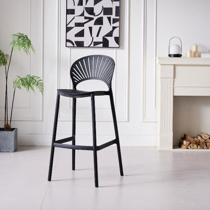 Silla para Bar Paraíso, Color Negro, Diseño Moderno