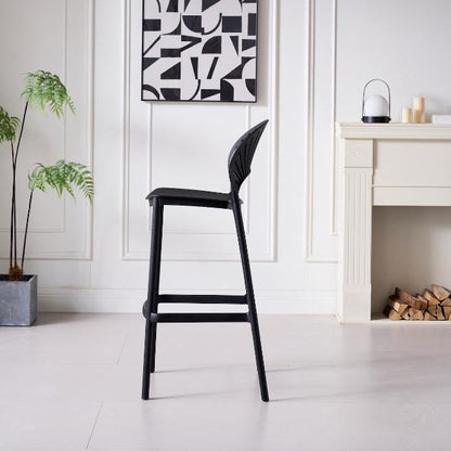 Silla para Bar Paraíso, Color Negro, Diseño Moderno