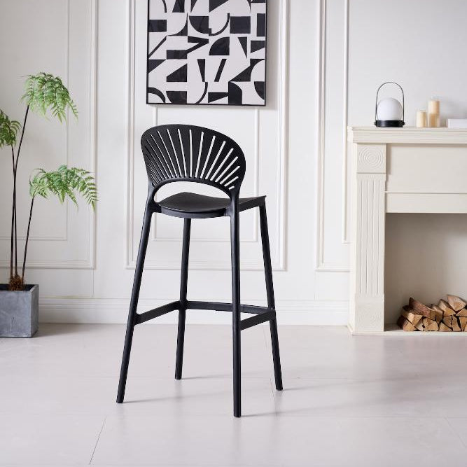 Silla para Bar Paraíso, Color Negro, Diseño Moderno