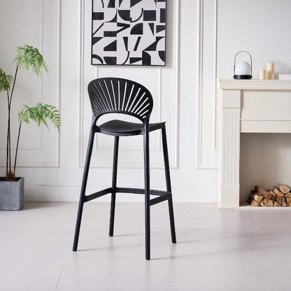 Silla para Bar Paraíso, Color Negro, Diseño Moderno