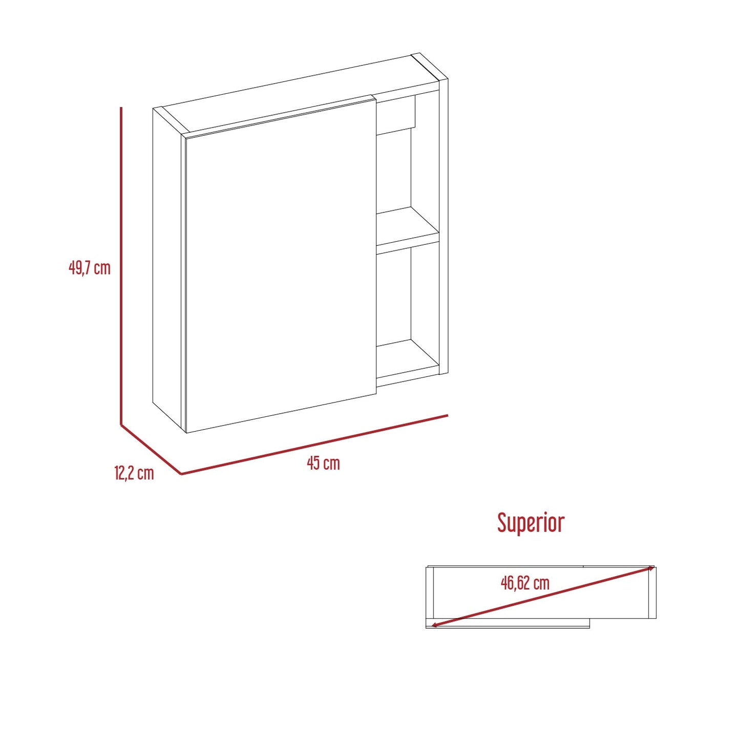 Combo Manchester, Wengue, incluye mueble lavamanos y gabinete de baño