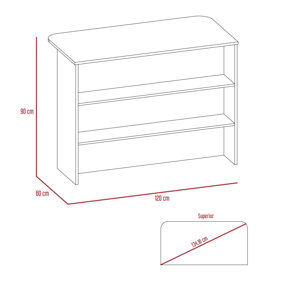 Combo Fendi, Rovere y Blanco, incluye mueble inferior, superior, alacena y barra