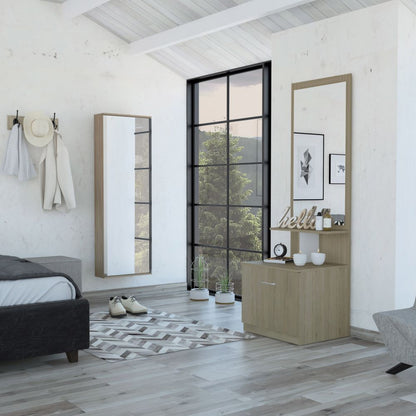 Combo Dreams, Rovere y Blanco, incluye zapatero y velador multifuncional
