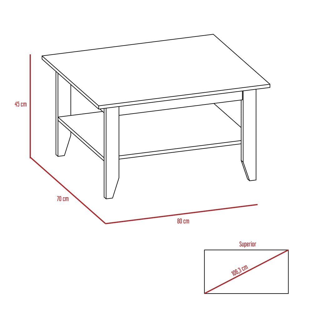 Combo Essential, Rovere, incluye rack TV, mesa de centro y arrimo