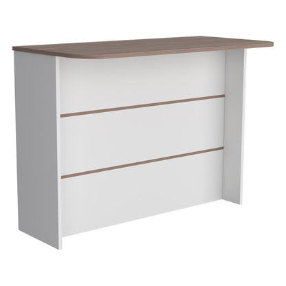 Combo Fendi, Blanco Marquez y Castaño, incluye mueble alacena y barra auxiliar de cocina