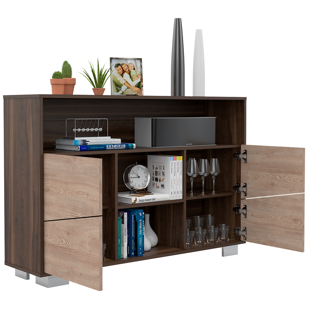 Combo Fraktal, Habano y Miel, incluye rack TV, arrimo y mesa centro