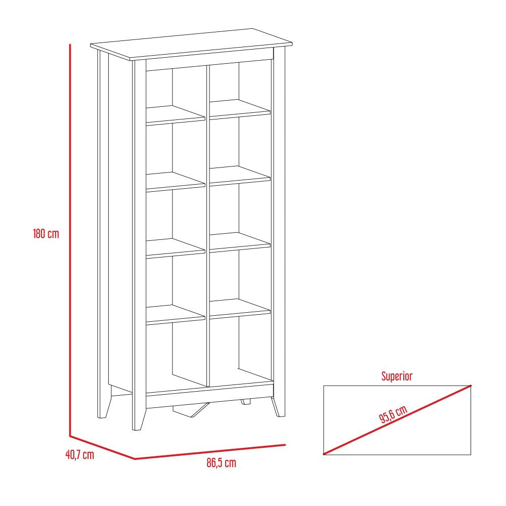 Combo Essential, Rovere, incluye rack TV, librero y arrimo