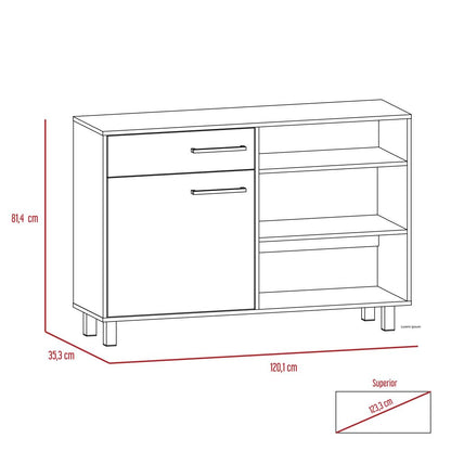 Combo Kaia, Kaia, incluye rack TV, bar, bife y mesa centro