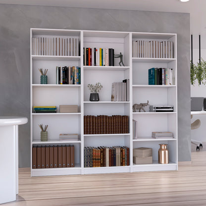 Combo Home, Estante Colección 16, Blanco, con tres estantes