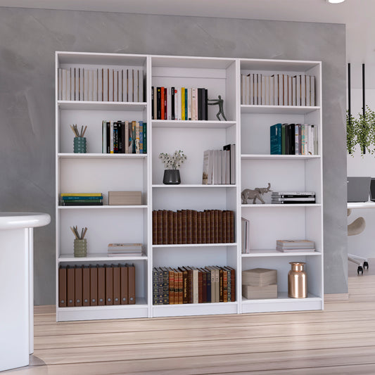 Combo Home, Estante Colección 16, Blanco, con tres estantes (vista 2)