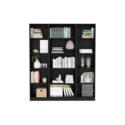 Combo Home, Estante Colección 18, Wengue, con tres estantes