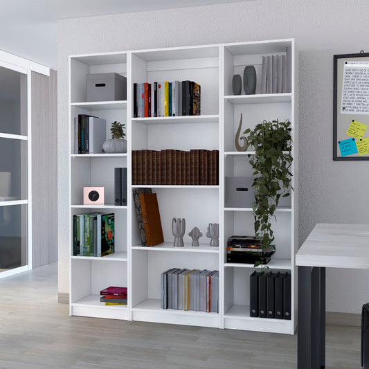 Combo Home, Estante Colección 19, Blanco, con tres estantes (vista 2)