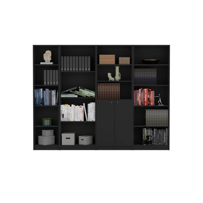 Combo Home, Estante Colección 23, Wengue, con cuatro estantes