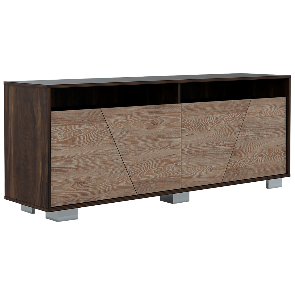 Combo Fraktal, Habano y Miel, incluye rack TV, bar alto, arrimo y mesa centro