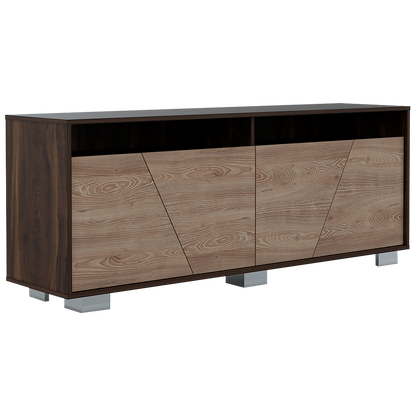 Combo Fraktal, Habano y Miel, incluye rack TV, bar alto, arrimo y mesa centro