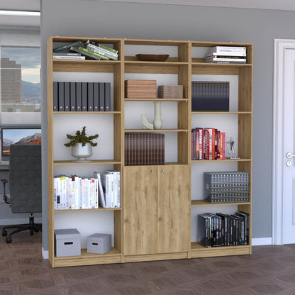 Combo Home, Estante Colección 29, Macadamia, con tres estantes