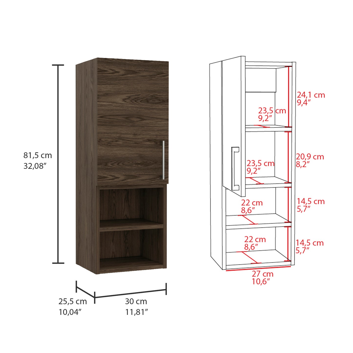 Combo Barcelona, Coñac, incluye mueble lavamanos y muro