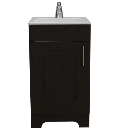 Combo Barcelona, Wengue, incluye mueble lavamanos y muro