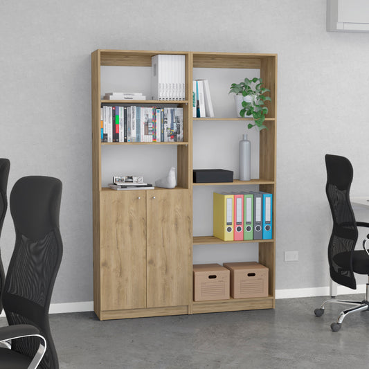 Combo Home, Estante Colección 3, Macadamia, con un estante con puertas batientes (vista 2)