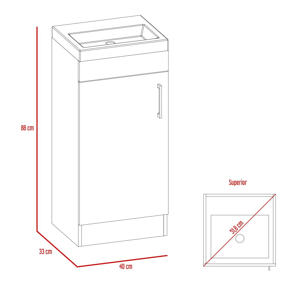 Combo Madrid, Miel, incluye mueble lavamanos, baño y espejo