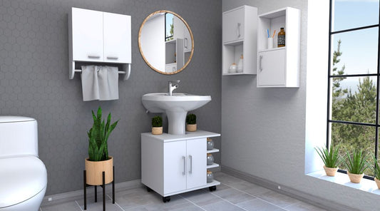 Combo Bath Blanco, incluye botiquin bath 28, optimizador, mueble lavamanos y auxiliares (vista 2)