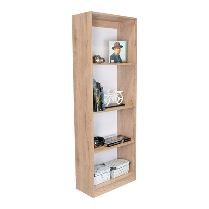 Combo Home, Estante Colección 32, Macadamia, con tres estantes