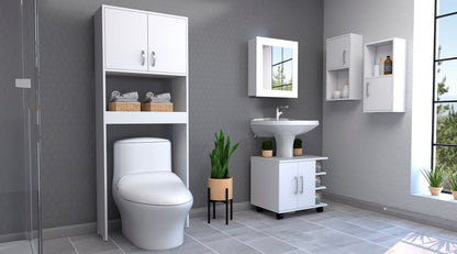 Combo Bicolor, Blanco, incluye botiquin bath 47-b, optimizador, mueble lavamanos y auxiliares